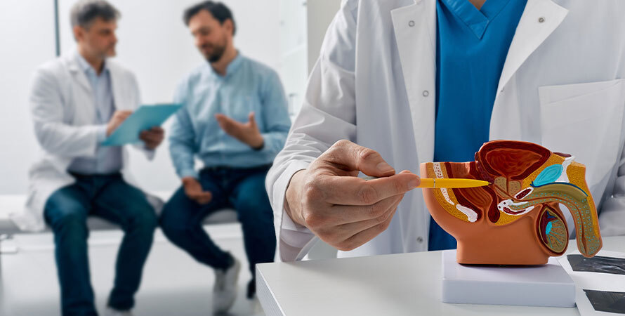 Consultation Urologist Male Patient Prostatitis Treatment