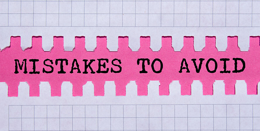 Mistakes Avoid Message Written On Ripped