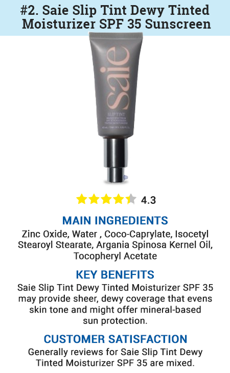 Saie Slip Tint Dewy Tinted Moisturizer SPF 35 Sunscreen